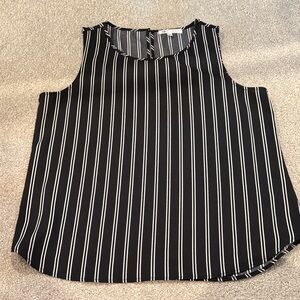 DR2 Black and White Striped Tank Top